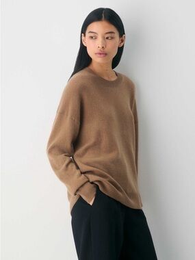 Aritzia Cashmere Camel Crewneck Sweater